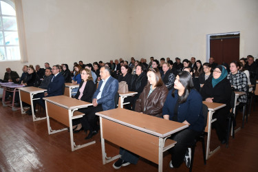 Milli Məclisin deputatı Bəxtiyar Əliyev Ağdam Musiqi Kollecinin pedoqoji heyəti və seçiciləri ilə görüşüb