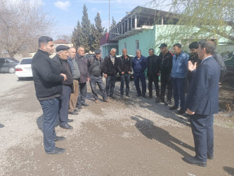 Ağdam Rayon İcra Hakimiyyəti başçısının inzibati ərazi dairələri üzrə nümayəndəlikləri tərəfindən fermerlər arasında maarifləndirmə işləri davam etdirilir