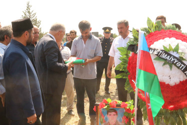 Ağdamda Birinci Qarabağ müharibəsi zamanı  itkin düşmüş hesab edilən şəhid Nağıyev Zahid Baxış oğlunun dəfn mərasimi baş tutub