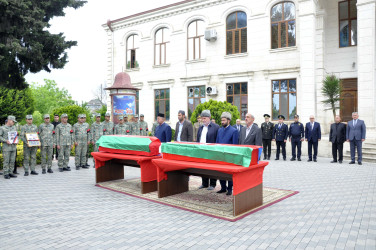 Ağdamda Birinci Qarabağ müharibəsi zamanı itkin düşmüş şəhidlərin dəfn mərasimi baş tutub