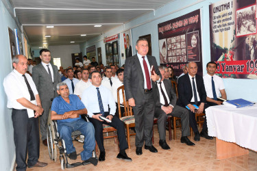 Ağdam Rayon İcra Hakimiyyətinin başçısı Vaqif Həsənovun Birinci Alıbəyli qəsəbəsində səyyar qəbul-görüşü keçirilib