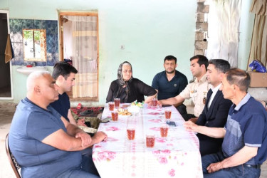 Ağdamda Qurban bayramı münasibətilə şəhid ailəsi ziyarət olunub