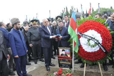 Ağdamda Birinci Qarabağ müharibəsi zamanı itkin düşmüş şəhidlərin dəfn mərasimi baş tutub