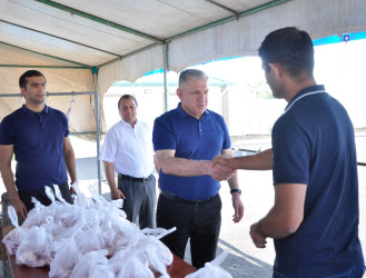 Ağdamda Müqəddəs Qurban bayramı ilə əlaqədar şəhid ailələri ziyarət edilib