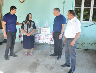 Ağdamda Müqəddəs Qurban bayramı ilə əlaqədar şəhid ailələri ziyarət edilib