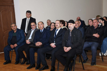 Ağdam Rayon İcra Hakimiyyətinin başçısı Vaqif Həsənovun Bakı şəhəri, Qaradağ rayonu Ümid qəsəbəsində səyyar qəbul-görüşü keçirilib