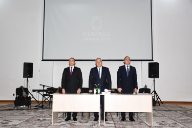 04.06.2025-ci il tarixdə Qarabağ Universitetinin rektoru Şahin Bayramov Ağdamda abituriyentlərlə görüş keçirib