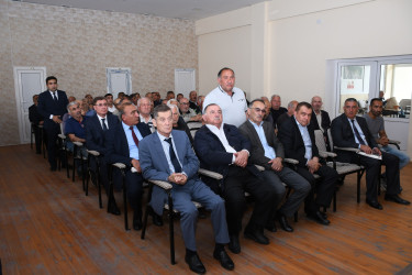 Ağdam Rayon İcra Hakimiyyətinin başçısı Vaqif Həsənovun Bakı şəhəri, Sabunçu rayonu Kürdəxanı köçkün qəsəbəsində səyyar qəbul-görüşü keçirilib