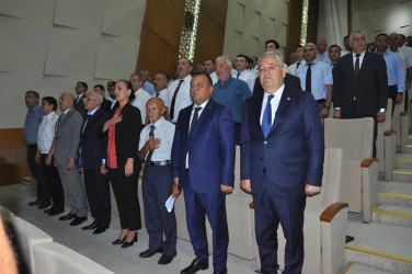 Ağdamda “Konstitusiya və Suverenlik İli” çərçivəsində “Qərbi Azərbaycan İrsi: Ermənistanda azərbaycanlılara məxsus qəbiristanlıqların sistemli qaydada dağıdılmasının nəticələri və beynəlxalq hüquqi məsuliyyətə dair hesabat və materiallar” kitabının I cildinin təqdimat mərasimi keçirilib