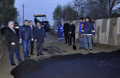 Ağdamda kənd yolları əsaslı təmir olunur