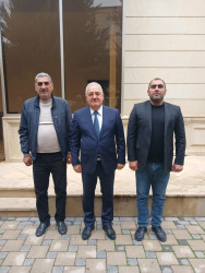 Ağdam Rayon İcra Hakimiyyətinin başçısı Vaqif Həsənov Vətən müharibəsi veteranını qəbul edib