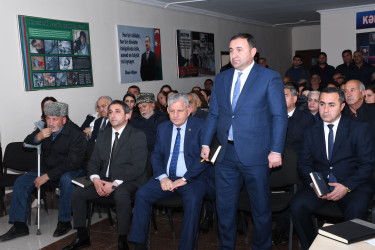 Ağdam Rayon İcra Hakimiyyətinin başçısı Vaqif Həsənovun rayonun Çəmənli kəndində səyyar qəbul-görüşü keçirilib