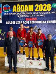 Ağdamda Birinci Qarabağ müharibəsi şəhidlərinin xatirəsinə həsr olunmuş yeniyetmələr arasında sambo güləşi üzrə açıq respublika turniri keçirilib