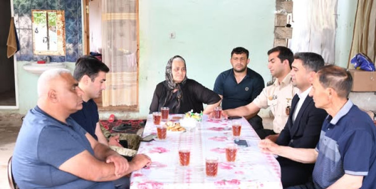Ağdamda Qurban bayramı münasibətilə şəhid ailəsi ziyarət olunub