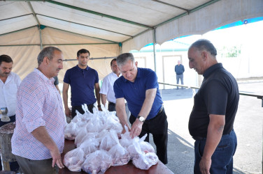 Ağdamda Müqəddəs Qurban bayramı ilə əlaqədar şəhid ailələri ziyarət edilib