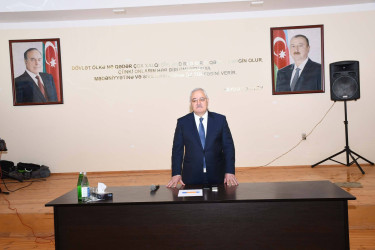 Ağdam Rayon İcra Hakimiyyətinin başçısı Vaqif Həsənovun Bakı şəhəri, Qaradağ rayonu Ümid qəsəbəsində səyyar qəbul-görüşü keçirilib