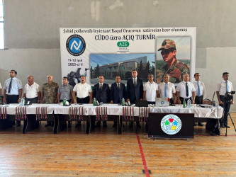 Ağdamda aprel döyüşləri şəhidi, kəşfiyyatçı polkovnik-leytenant Raquf Orucovun xatirəsinə həsr olunmuş cüdo üzrə açıq  turnir keçirilib