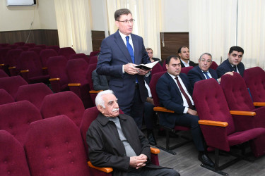 28 oktyabrda Ağdam Rayon İcra Hakimiyyətinin başçısı Vaqif Həsənov vətəndaşların növbəti qəbulunu keçirib