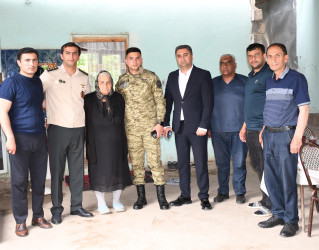 Ağdamda Qurban bayramı münasibətilə şəhid ailəsi ziyarət olunub
