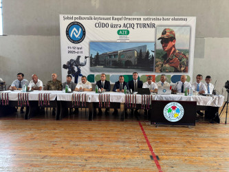 Ağdamda aprel döyüşləri şəhidi, kəşfiyyatçı polkovnik-leytenant Raquf Orucovun xatirəsinə həsr olunmuş cüdo üzrə açıq  turnir keçirilib