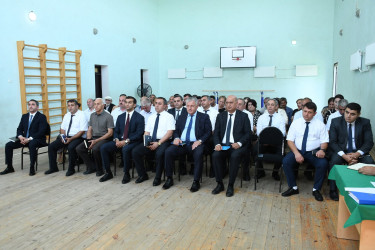 19.06.2026-cı il tarixində Ağdam Rayon İcra Hakimiyyətinin başçısı Vaqif Həsənovun rayonun Hacıməmmədli kəndində səyyar qəbul-görüşü keçirilib