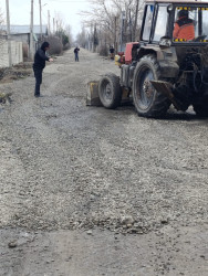 Ağdam rayon Birinci Dördyol qəsəbəsinin mərkəzi yolu təmir olunub